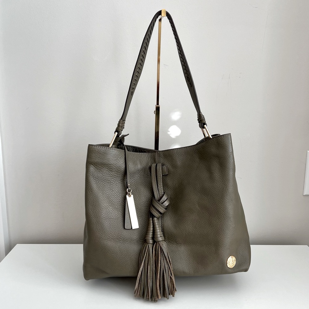 NWT | Vince Camuto Taro Leather Hobo, Grey